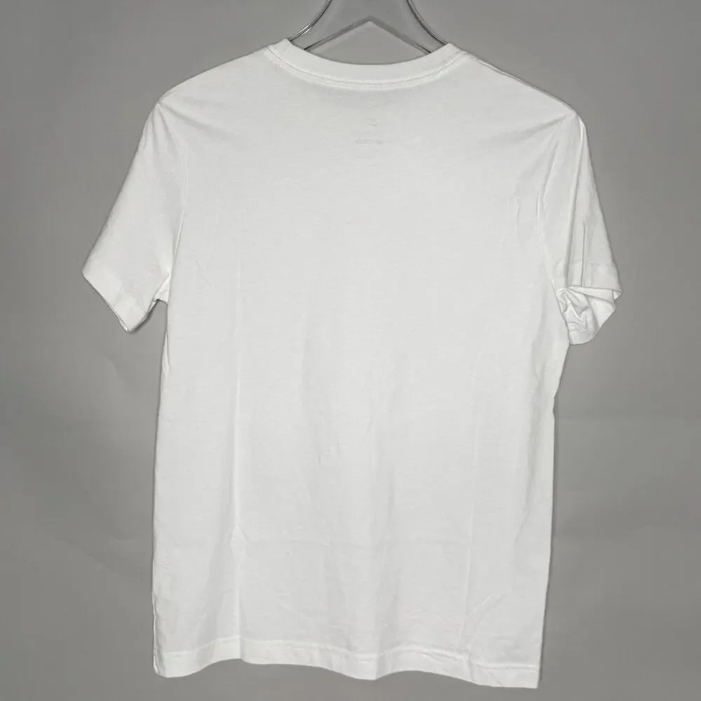 Nike L White Yellow Girls Short Sleeve T Shirt Daisy Flower Power